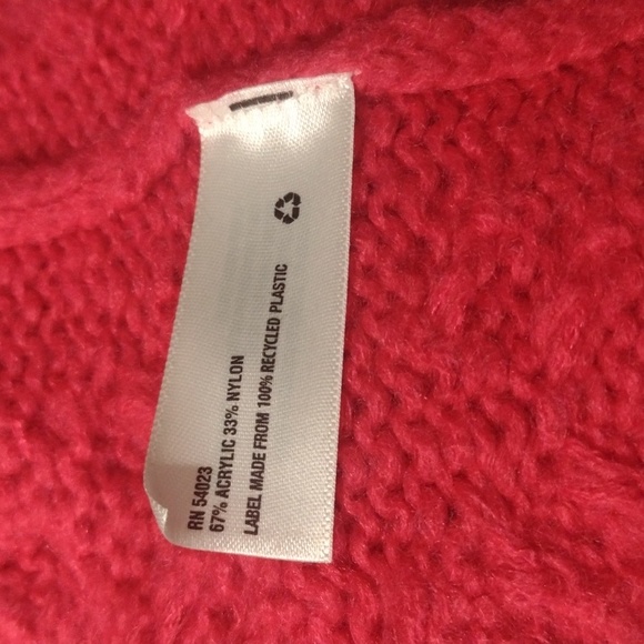 Gap Sweater Cardigan S Open Front Cable Knit Pink - Picture 10 of 11